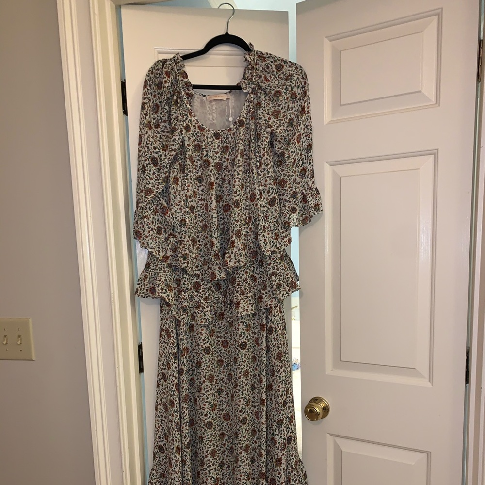 Tory Burch floral maxi dress size 4